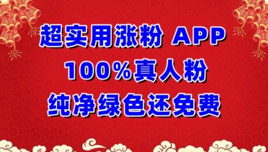 超实用涨粉，APP100%真人粉纯净绿色还免费，不再为涨粉犯愁【揭秘】-一起网创