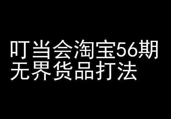 叮当会淘宝56期：无界货品打法-淘宝开店教程-一起网创