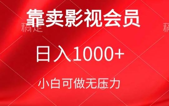 靠卖影视会员，日入1000+，落地保姆级教程，新手可学【揭秘】-一起网创