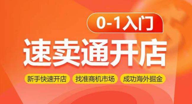 速卖通开店0-1入门，新手快速开店 找准商机市场 成功海外掘金-一起网创