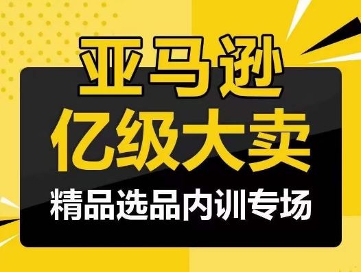 亚马逊亿级大卖-精品选品内训专场，亿级卖家分享选品成功之道-一起网创