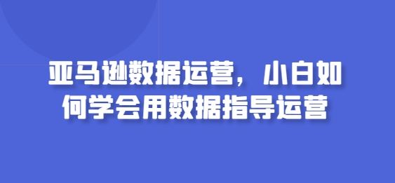 亚马逊数据运营，小白如何学会用数据指导运营-一起网创