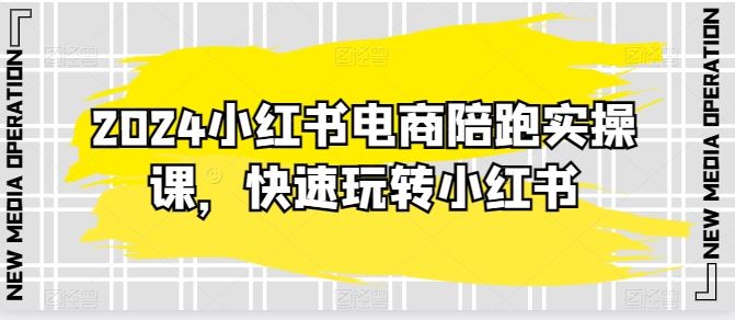 2024小红书电商陪跑实操课，快速玩转小红书，超过20节精细化课程-一起网创