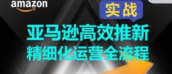 亚马逊高效推新精细化运营全流程，全方位、快速拉升产品排名和销量!-一起网创