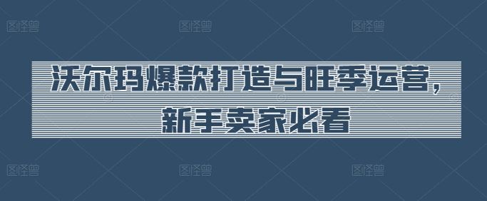 沃尔玛爆款打造与旺季运营，新手卖家必看-一起网创
