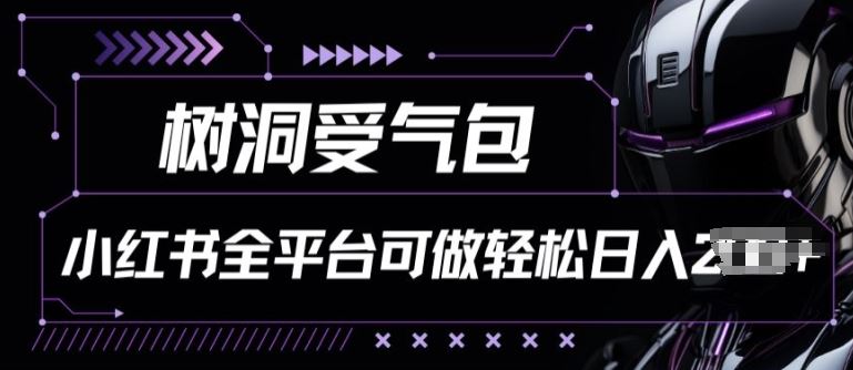 小红书等全平台树洞受气包项目，轻松日入一两张【揭秘】-一起网创