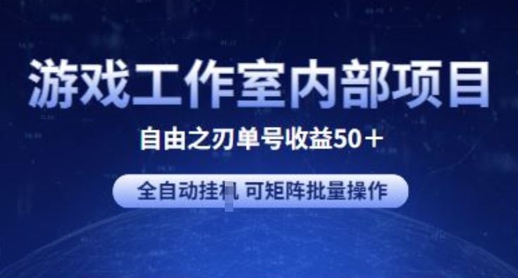 游戏工作室内部项目 自由之刃2 单号收益50+ 全自动挂JI 可矩阵批量操作【揭秘】-一起网创