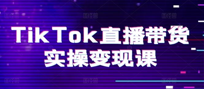 TikTok直播带货实操变现课：系统起号、科学复盘、变现链路、直播配置、小店操作流程、团队搭建等。-一起网创