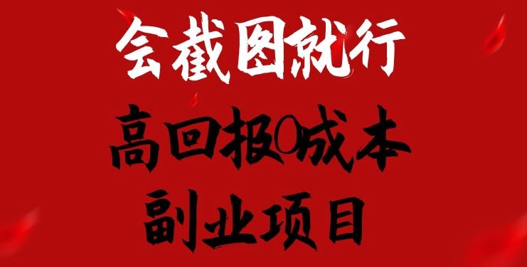 会截图就行，高回报0成本副业项目，卖离婚模板一天1.5k+【揭秘】-一起网创