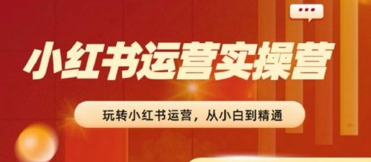 2024小红书运营实操营，​从入门到精通，完成从0~1~100-一起网创