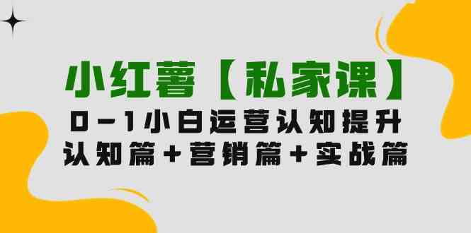 （9910期）小红薯【私家课】0-1玩赚小红书内容营销，认知篇+营销篇+实战篇（11节课）-一起网创