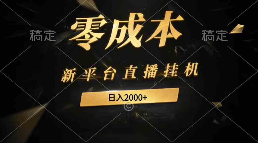 （9841期）新平台直播挂机最新玩法，0成本，不违规，日入2000+-一起网创