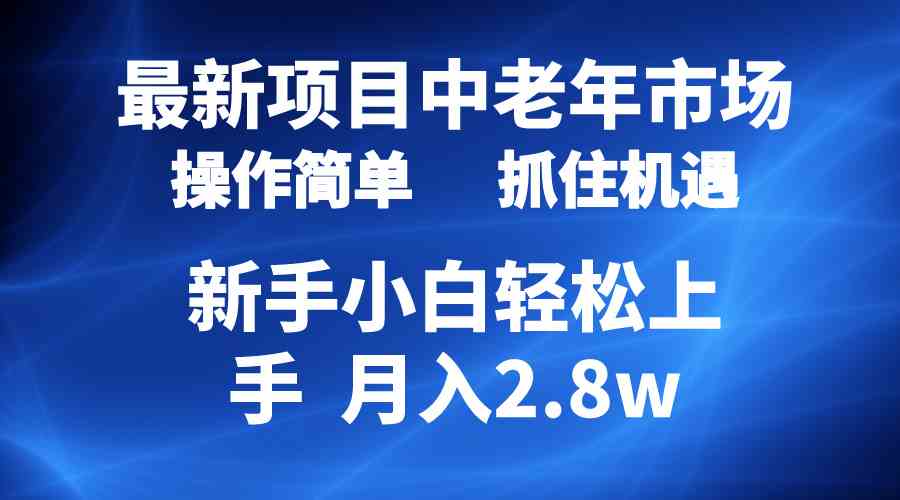 （10147期） 2024最新项目，中老年市场，起号简单，7条作品涨粉4000+，单月变现2.8w-一起网创