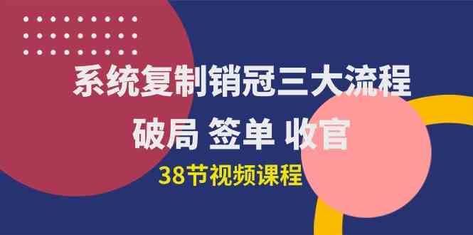 （10171期）系统复制 销冠三大流程，破局 签单 收官（38节视频课）-一起网创