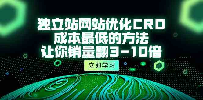（10173期）独立站网站优化CRO，成本最低的方法，让你销量翻3-10倍（5节课）-一起网创