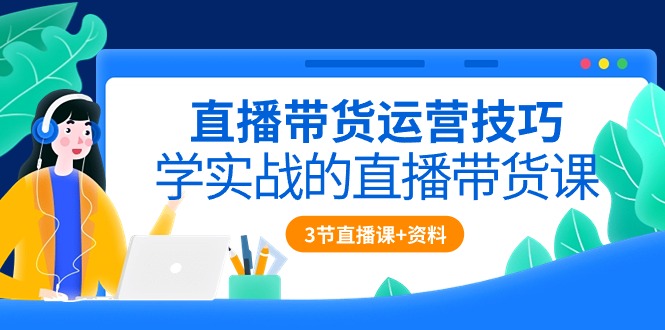 （10229期）直播带货运营技巧，学实战的直播带货课（3节直播课+配套资料）-一起网创