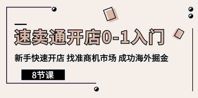 （10126期）速卖通开店0-1入门，新手快速开店 找准商机市场 成功海外掘金（8节课）-一起网创