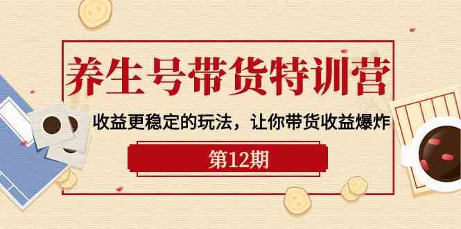 （10110期）养生号带货特训营【12期】收益更稳定的玩法，让你带货收益爆炸-9节直播课-一起网创