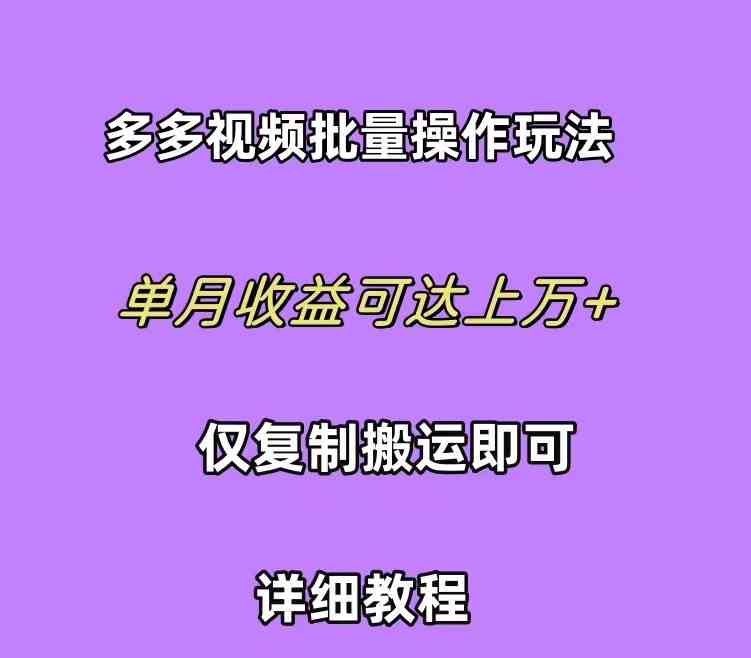 （10029期）拼多多视频带货快速过爆款选品教程 每天轻轻松松赚取三位数佣金 小白必…-一起网创