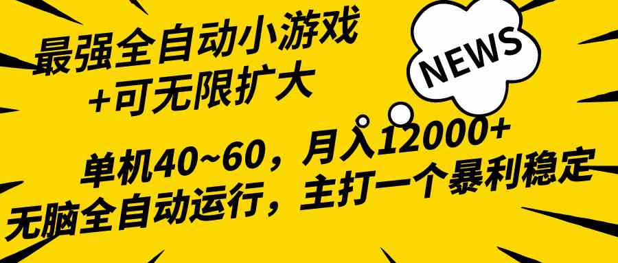 （10046期）2024最新全网独家小游戏全自动，单机40~60,稳定躺赚，小白都能月入过万-一起网创