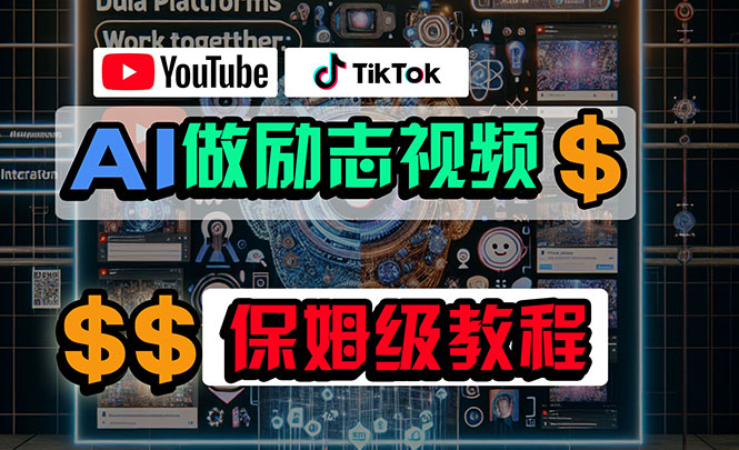 （10520期）利用AI制作励志视频，在YouTube和TikTok赚钱，小白可做（附工具）-一起网创