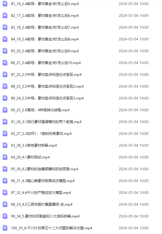 图片[6]-（10297期）2024单品正价起号，直播素材投流选品：选品课+投流课+素材课+卡首屏/100节-一起网创