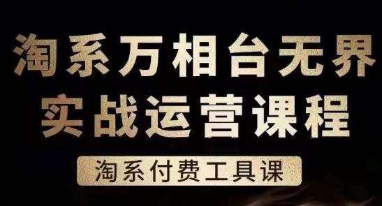 淘系万相台无界实战运营课，淘系付费工具课-一起网创