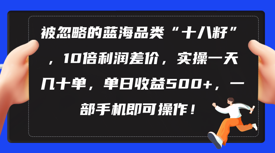 （10696期）被忽略的蓝海品类“十八籽”，10倍利润差价，实操一天几十单 单日收益500+-一起网创