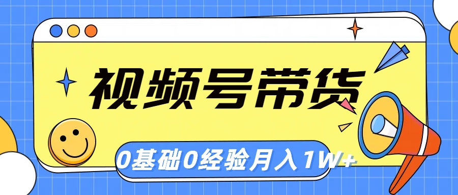 （10723期）视频号轻创业带货，零基础，零经验，月入1w+-一起网创