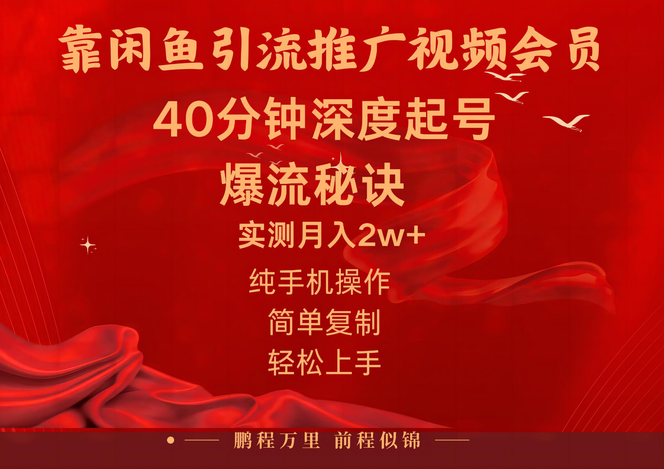 （10896期）闲鱼暴力引流推广视频会员，能做到日入2W+，操作简单-一起网创