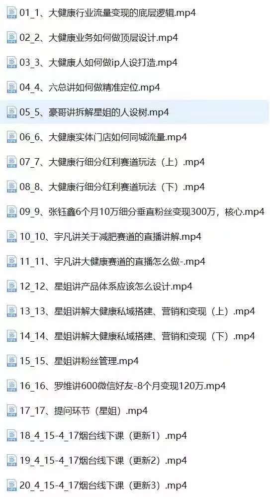 图片[3]-（10871期）大健康 流量 变现2.0：拓高变现 流量/成高客单/低粉高变现/只讲落地实战-一起网创