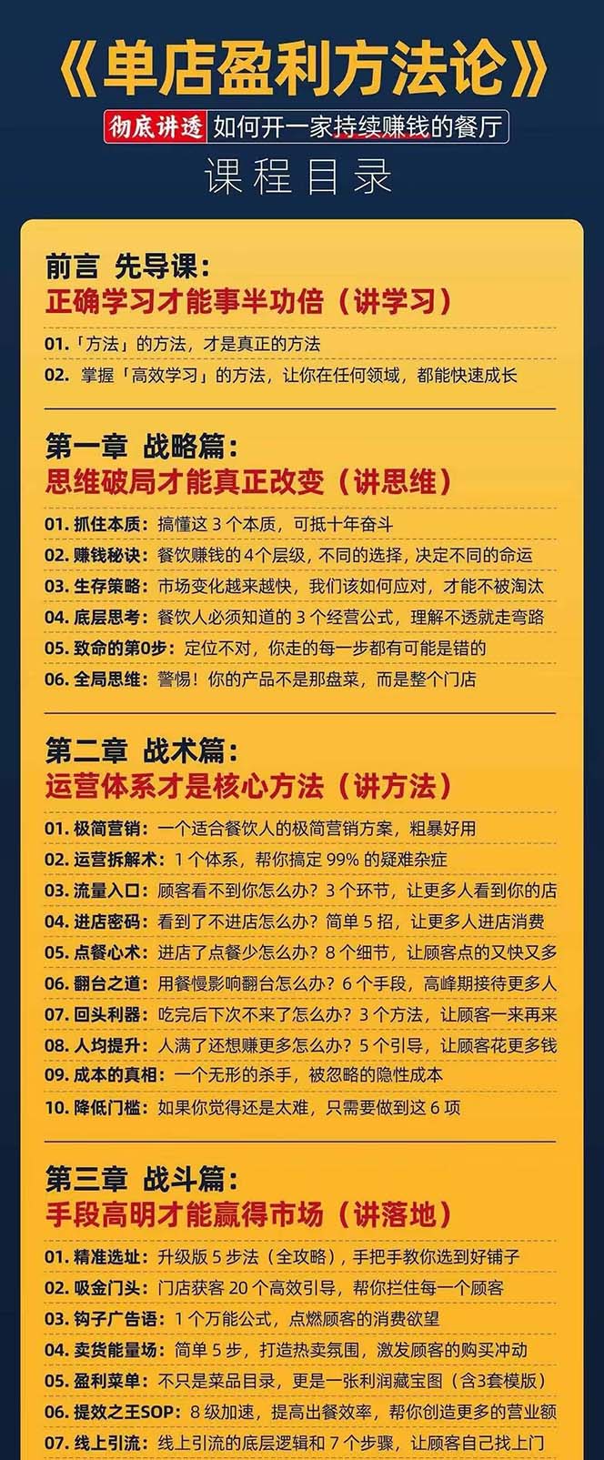图片[4]-（11277期）餐饮店盈利实操方法：教你怎样开一家持续能赚钱的餐厅（25节）-一起网创