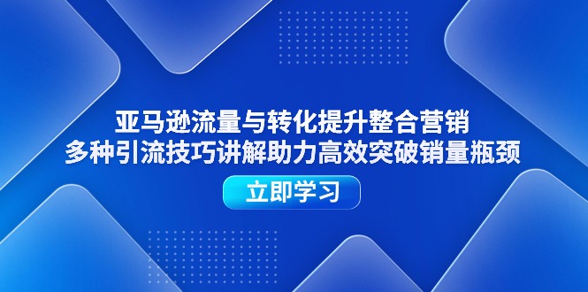 （11335期）亚马逊流量与转化提升整合营销，多种引流技巧讲解助力高效突破销量瓶颈-一起网创