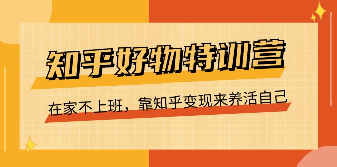（11369期）知乎好物特训营，在家不上班，靠知乎变现来养活自己（16节）-一起网创