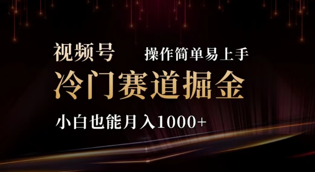 （11378期）2024视频号冷门赛道掘金，操作简单轻松上手，小白也能月入1000+-一起网创