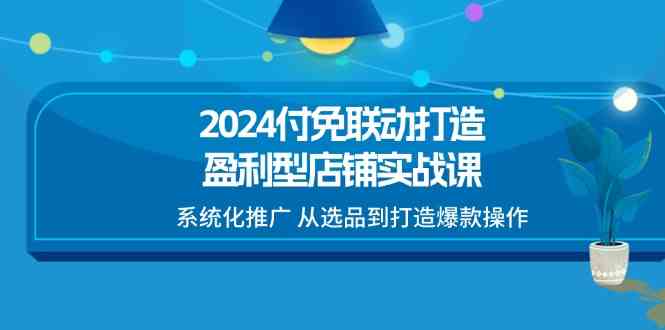 2024付免联动打造盈利型店铺实战课，系统化推广 从选品到打造爆款操作-一起网创
