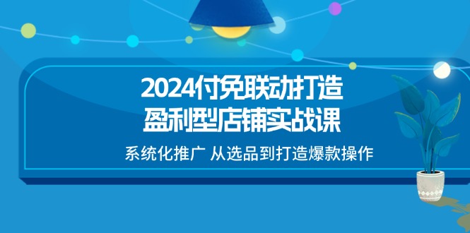 （11458期）2024付免联动-打造盈利型店铺实战课，系统化推广 从选品到打造爆款操作-一起网创