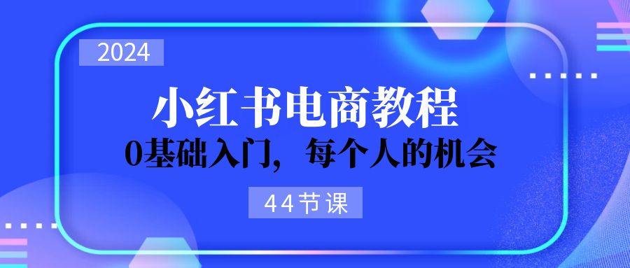 （11532期）2024从0-1学习小红书电商，0基础入门，每个人的机会（44节）-一起网创