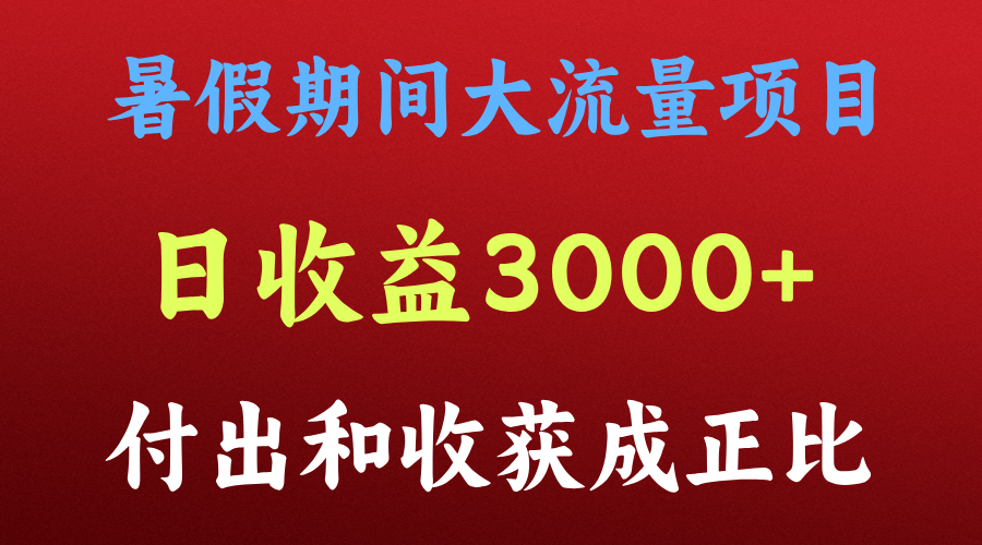 一天收益3000+，暑假期间， 这个项目才是真火-一起网创