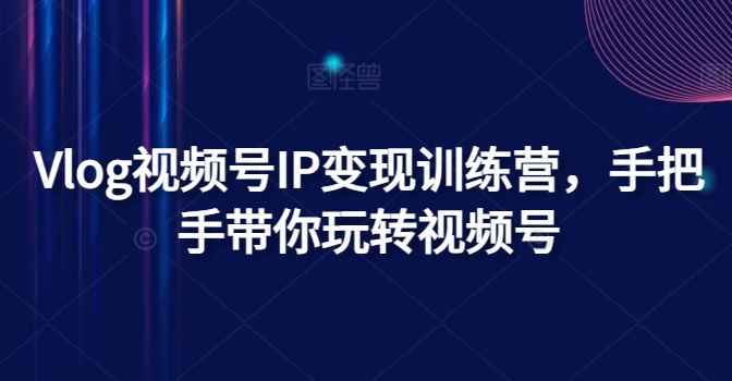 Vlog视频号IP变现训练营，手把手带你玩转视频号-一起网创