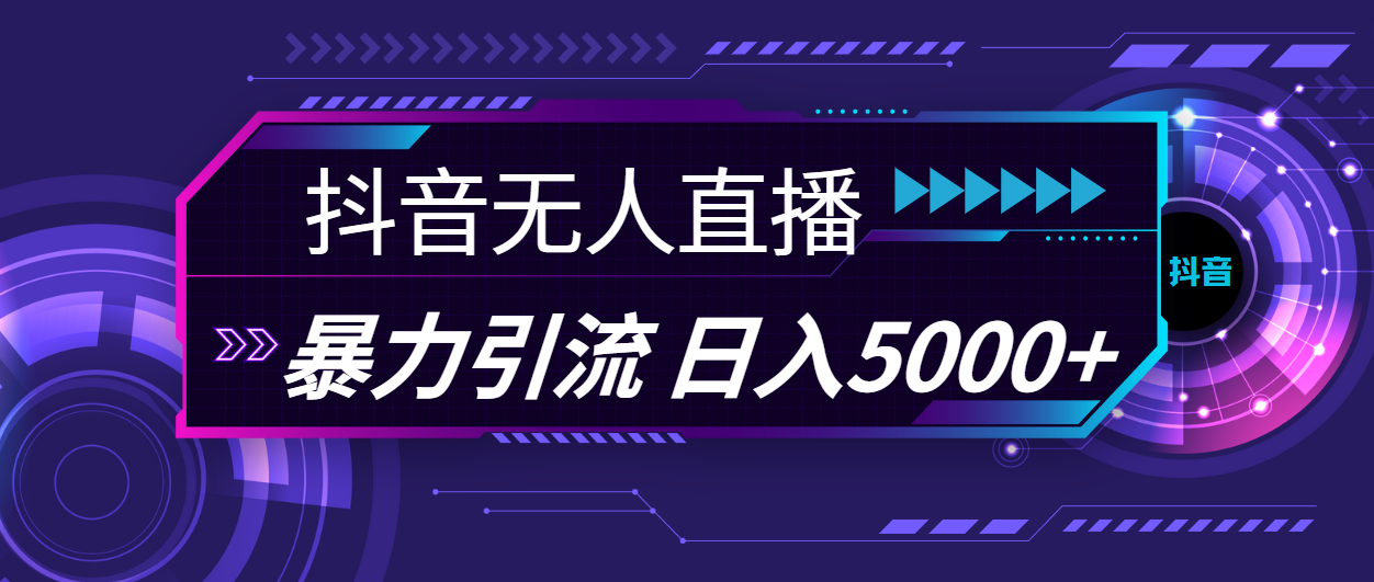 （11709期）抖音无人直播，暴利引流，日入5000+-一起网创