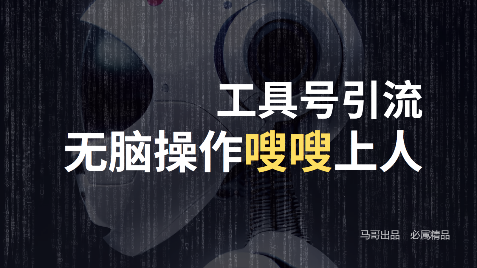 工具号高效引流法，嗖嗖上人，日引1000+，直接搬运，无脑操作-一起网创