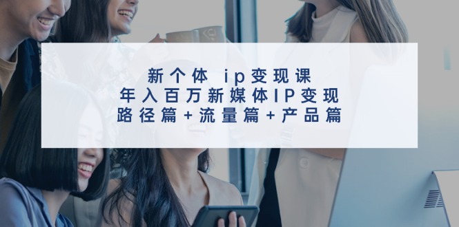 新个体ip变现课，年入百万新媒体IP变现，路径篇+流量篇+产品篇-一起网创