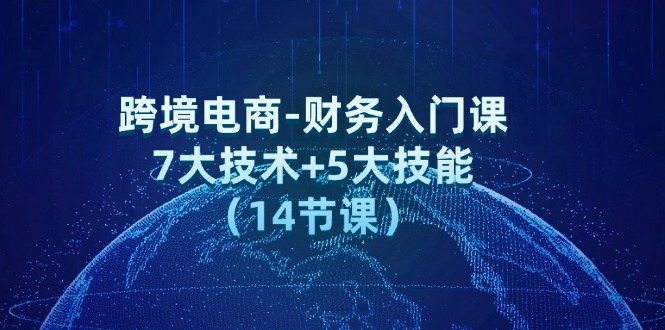 （12047期）跨境电商-财务入门课：7大技术+5大技能（14节课）-一起网创