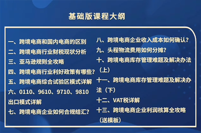 图片[2]-（12047期）跨境电商-财务入门课：7大技术+5大技能（14节课）-一起网创