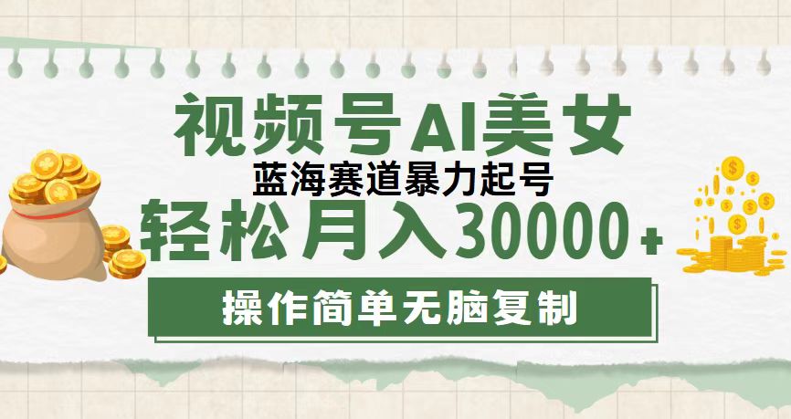 （12087期）视频号AI美女跳舞，轻松月入30000+，蓝海赛道，流量池巨大，起号猛，无…-一起网创