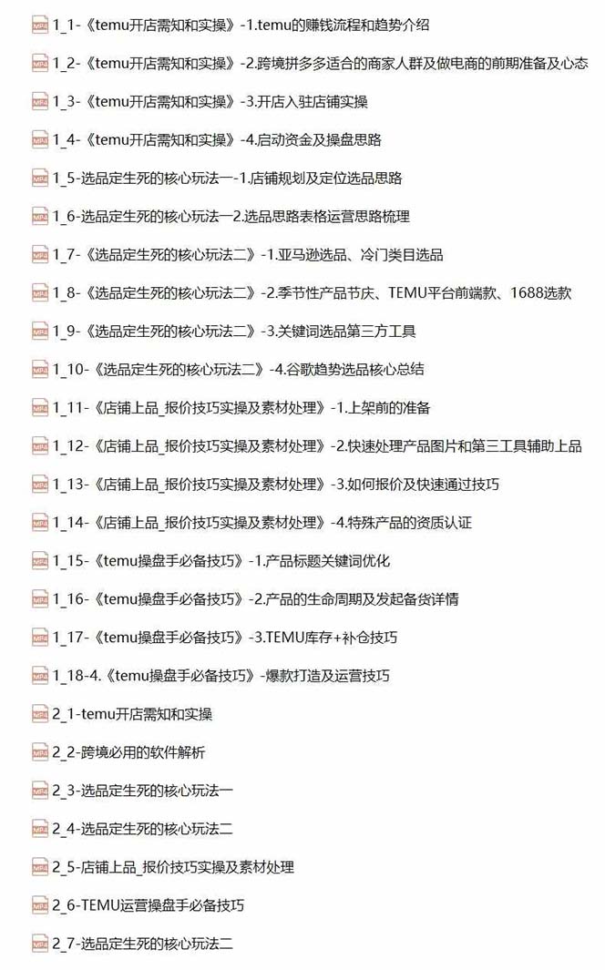 图片[2]-（12106期）2024-TEMU拼多多·跨境开店、运营、选品（25节视频课）-一起网创