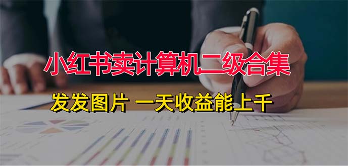 （12228期）小红书卖计算机二级合集，发发图片 一天收益能上千-一起网创