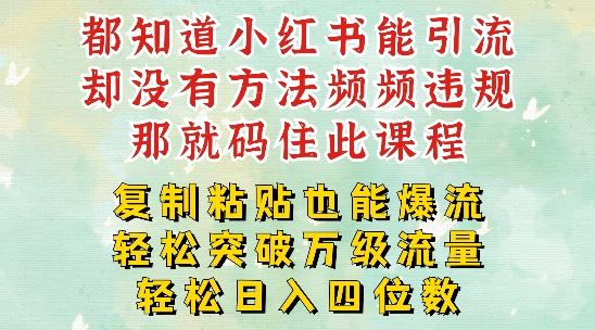 小红书靠复制粘贴一周突破万级流量池干货，以减肥为例，每天稳定引流变现四位数【揭秘】-一起网创