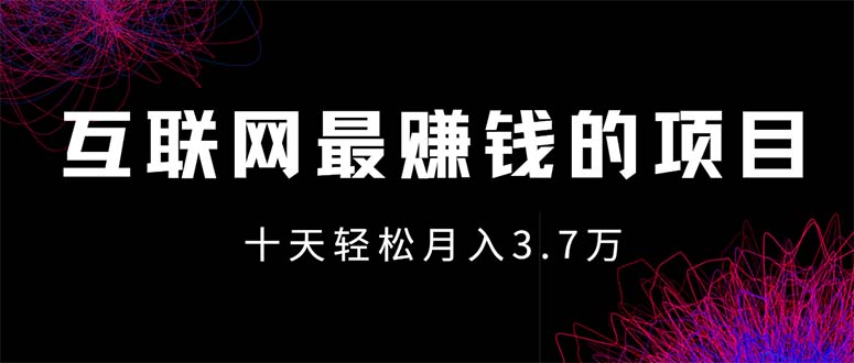 （12396期）互联网最赚钱的项目没有之一，轻松月入7万+，团队最新项目-一起网创